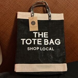 Santa Barbara Black and Cream Tote